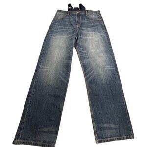 Vintage Sean John Baggy Jeans Men 40 Blue Wide Leg Denim Y2K Streetwear Suspende